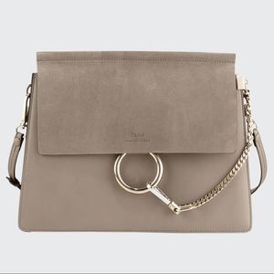 Chloe Medium Faye Motty Gray Handbag